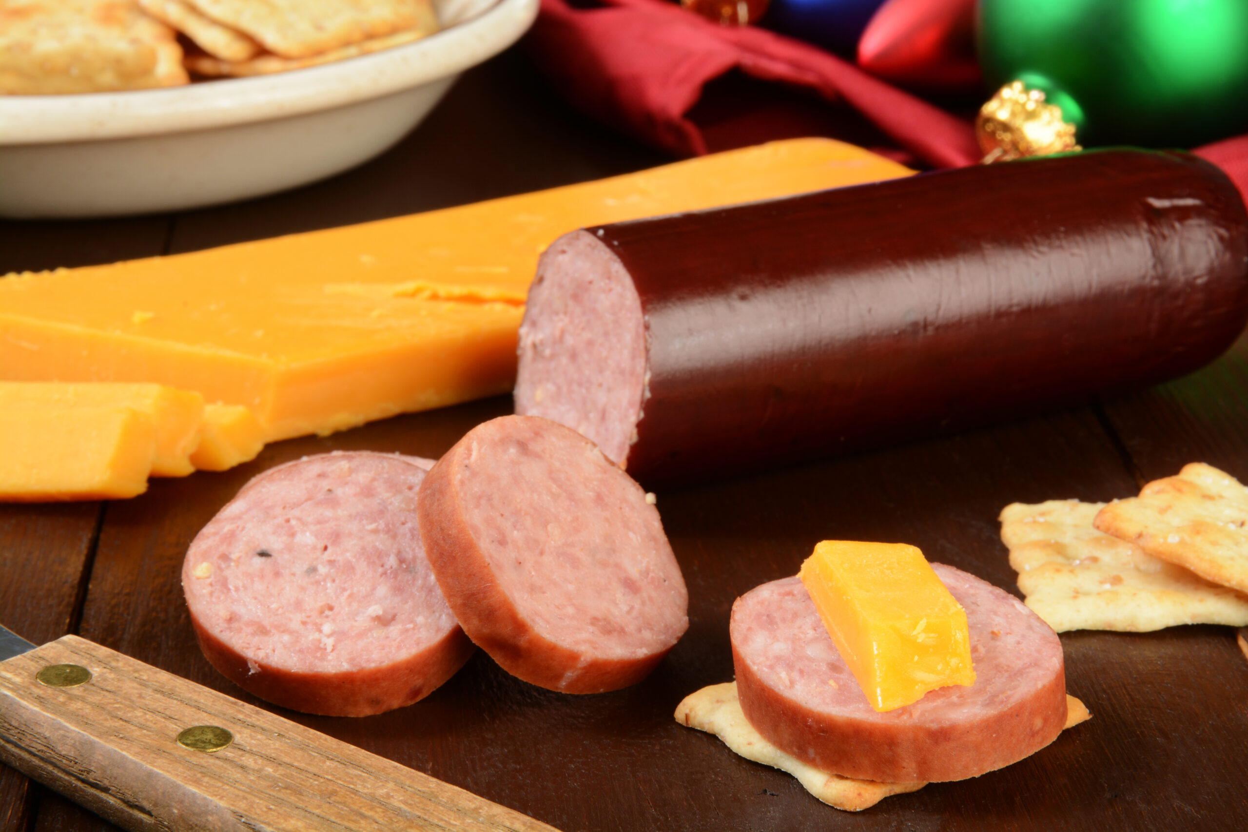 Summer sausage and cheese